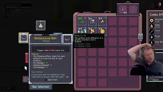 Sephiria combat room while Artifact tag synergies and inventory power are online