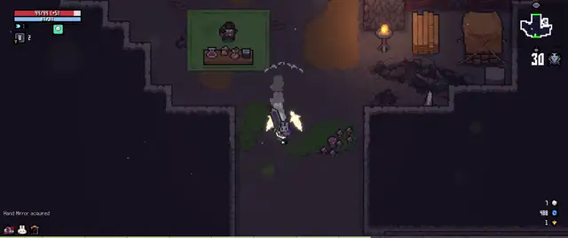 Sephiria Greatsword whirlwind special spinning through a Hard Mode combat room