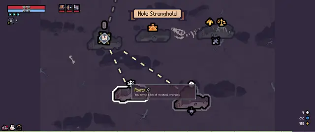 Sephiria Tree Roots node offering Miracle choices mid-run