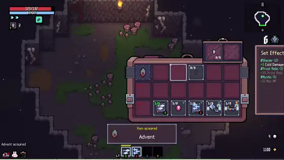 Sephiria inventory open while placing and rotating Tablets next to Artifacts